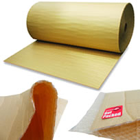 laminated bubble wrap with brown kraft paper